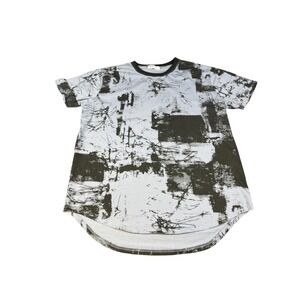 Keugou soft cotton modern inner city graphic design short sleeve tshirt mens L